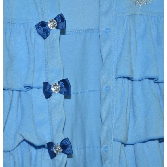 Disney Store Princess Cinderella Girls 5/6 Ruffle & Bow Swimsuit Hooded Cover Up - Picture 8 of 10